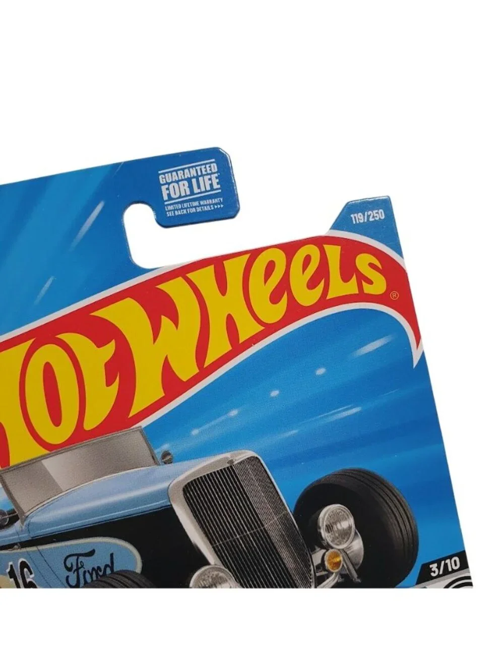 Hot Wheels Rod Squad 33 Ford Lo Boy Light Blue Diecast Model 119/250 Collectible